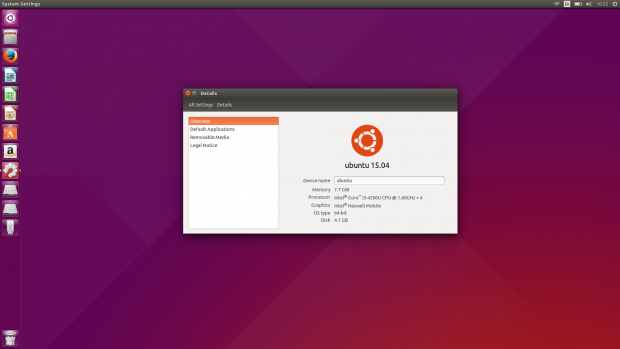 Ubuntu 15.04 alias Vivid Vervet... (Bild:Screenshot Golem.de)